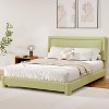 Vipbear Twin Size Upholstered Cloud Bed Frame with Headboard, Soft Rounded Corners, No Box Spring Required, Adjustable Headboard, Easy Assembly, Beige - 2 of 4