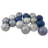 Northlight 32ct Shatterproof Christmas Ball Ornament Set 3.25" - Silver/Blue - image 2 of 3