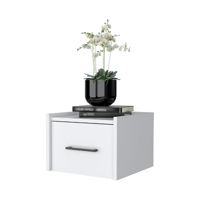 NicBex 13.2 inch Floating Nightstand with Drawer,Wall-Mounted Side Table with Sleek Handle,Bedside Table for Bedroom,Living Room