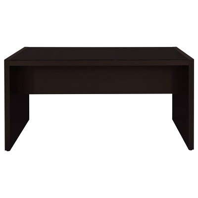 Black Wood Home Office Desk with Drawer and Keyboard Tray