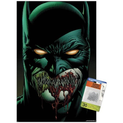 Trends International DC Comics Batman - Batman with Stitched Lips Unframed Wall Poster Prints
