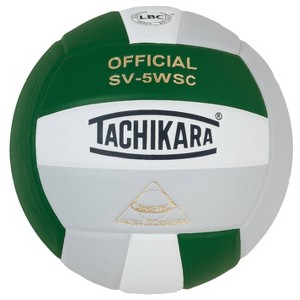 Tachikara Indoor Sensi Tec Composite Competition Volleyball - Dark Green/White/Silver - 1 of 1