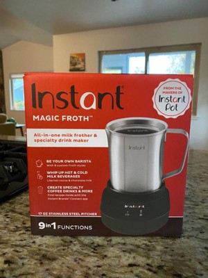 What liquids can I fill the pitcher of my Instant Milk Frother with?