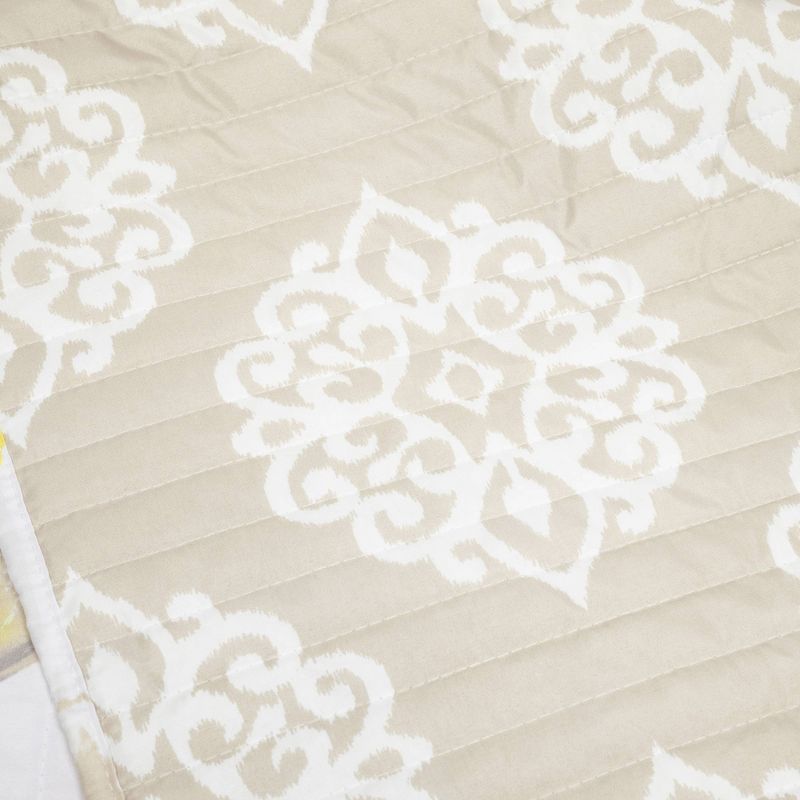 8pc Leah Soft Reversible Oversized Quilt Set Yellow/Gray - Lush Décor, 5 of 8