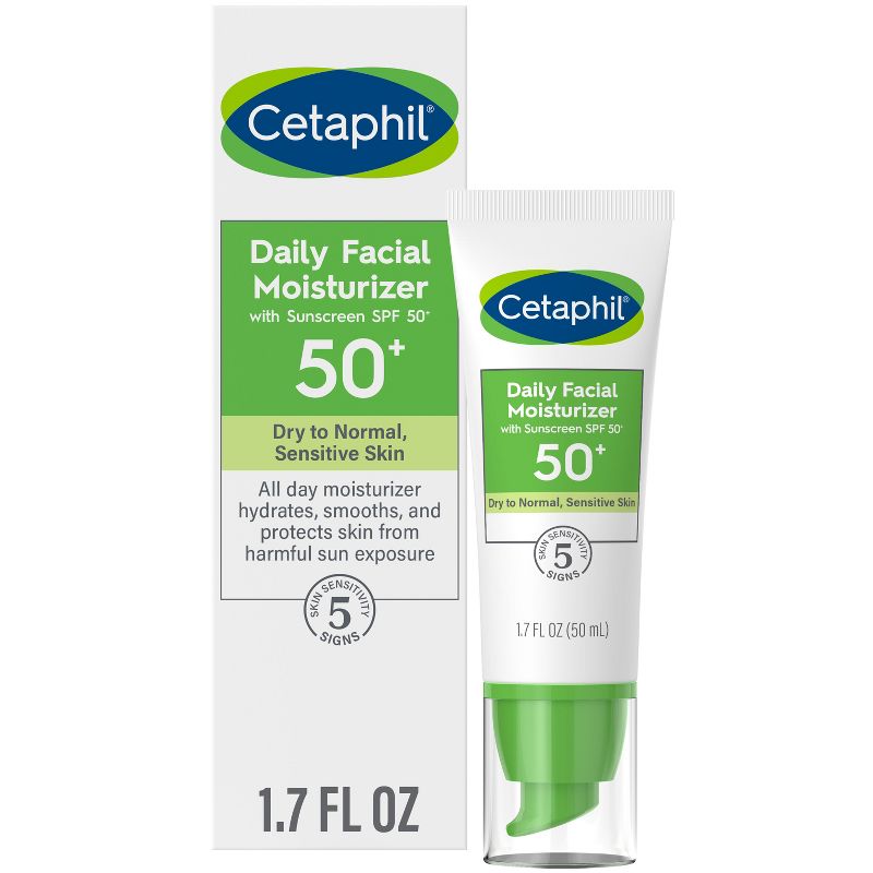 Cetaphil Daily Facial Moisturizer Broad Spectrum - SPF 50 - 1.7 fl oz, 1 of 10