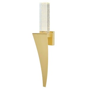 CWI Lighting Catania Integrated LED Satin Gold Wall Light - 1 of 4