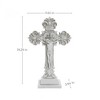 LuxenHome 19.29" LuxenHome Off White Polyresin Holy Cross Jesus Crucifix 1.6-Feet Tall Statue Off-White - 3 of 4