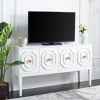 Riya 3 Door 2 Shelf Sideboard - White - Safavieh - 2 of 4