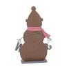 Transpac Wood 12.99 in. Multicolor Christmas Snowman with Detail - 3 of 4