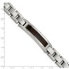 Black Bow Jewelry 12mm Stainless Steel Enamel Black Koa Wood I.D. Link Bracelet, 8.5 In - 4 of 4