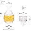 Slickblue Exquisite 5-Piece Handblown Sake Set: Jug and 4 Tumblers - Blue/Clear - 3 of 4