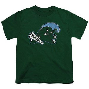 Tulane University Distressed Primary Logo Kids T-Shirt For Youth Hunter Green - 1 of 4