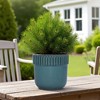 SpassWay 15" Dia Outdoor Indoor Ceramic Planter Pot Decorative Planter with Drainage Hole Patio Flower Pot - 2 of 4