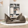 Angel Sar 12 Piece Nugget-Style Play Couch for Kids, Convertible Foam Furniture Set for Climbing, Lounging & Fort Building, Khaki - 2 of 4
