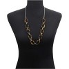 for Women: Leopard & Tortoise Print Acetate Collar Necklace with Metal Oval Resin Chain - 4 of 4
