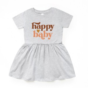 The Juniper Shop Boho Happy Baby Infant Dress - 18M - Heather Grey - 1 of 4