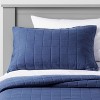 Box Stitch Microfiber Kids' Sham - Pillowfort™ - 2 of 4