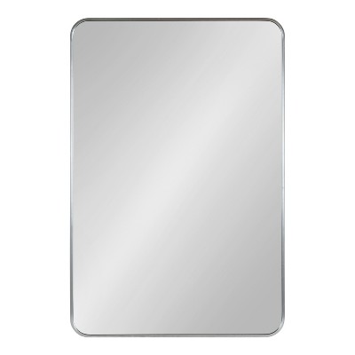Zayda Sleek Silver Aluminum 24x36 Rectangular Wall Mirror