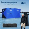 Portable Pop-Up Ice Fishing Tent, Fits 2-3 Person Ice Fishing Shelter, Insulated Hub Shelter with Anchors, Ropes, Light Strip & Carry Bag, Red+Black - 2 of 4