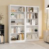 Wooden Tall Bookcase, Modern Bookshelf with 5 Tiers and Open Storage, Floor Standing Display Shelves for Office, Living Room, White - 4 of 4