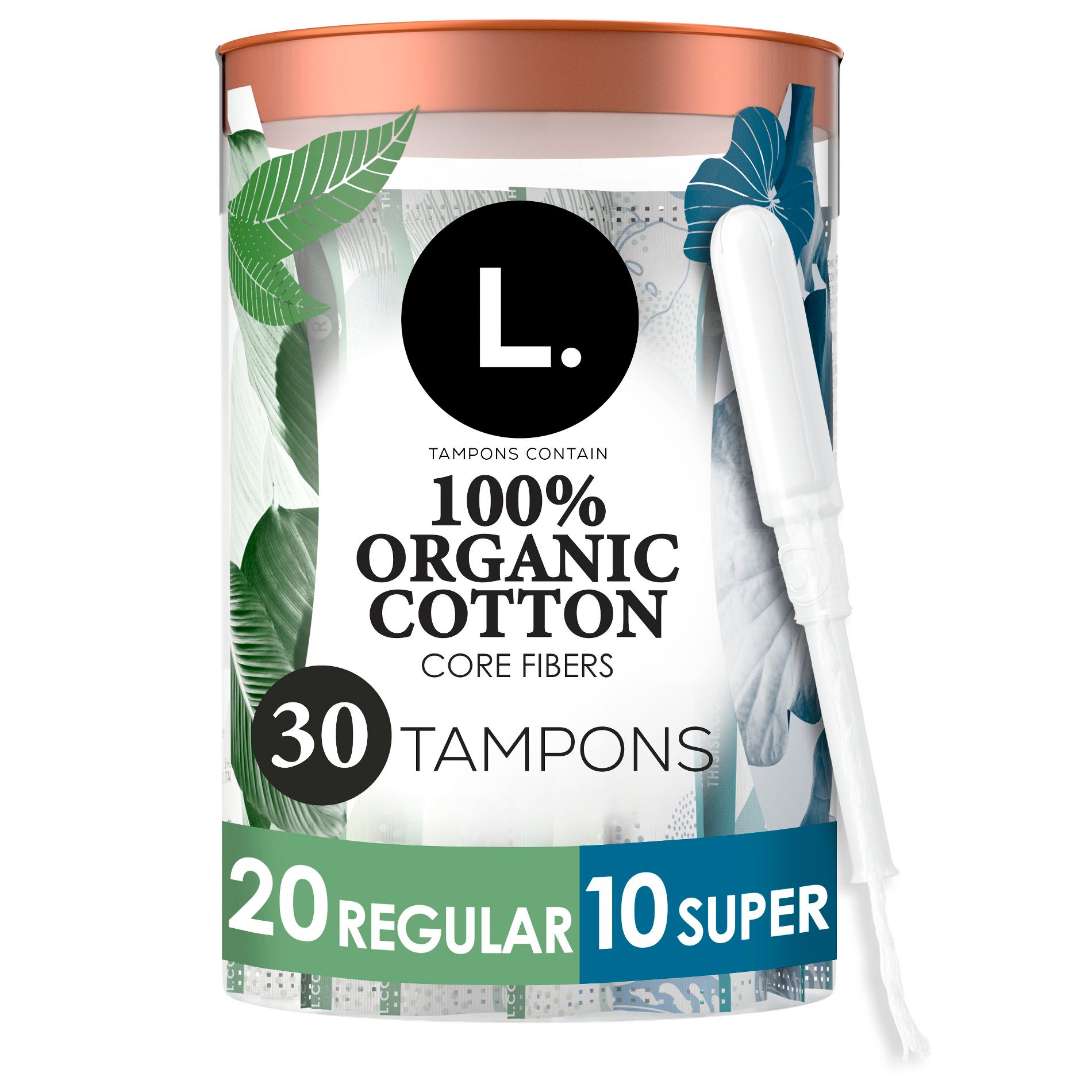 L . Organic Cotton Tampons - Regular/Super Absorbency