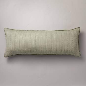 16"x42" Washed Loop Stripe Lumbar Bed Pillow  - Hearth & Hand™ with Magnolia