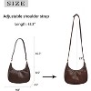 Small Hobo Bags for Women Retro Crescent Shoulder Purse Fall Soft Crossbody Handbag - 3 of 4