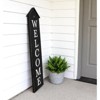 HomeRoots 48" Black And White Solid Wood Birdhouse Welcome Porch Sign - 2 of 4