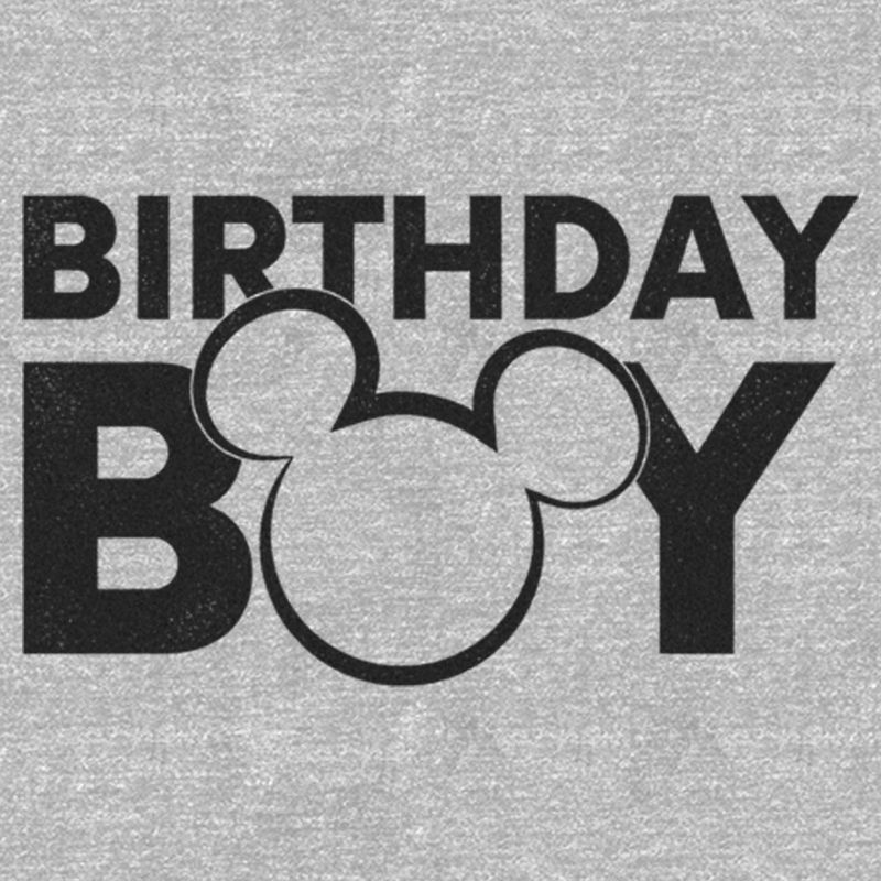 Men's Mickey & Friends Birthday Boy Outline Logo T-Shirt, 2 of 6