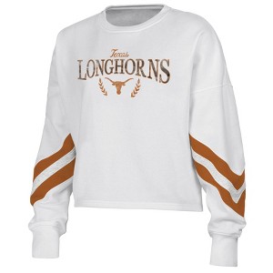 NCAA Texas Longhorns Women's Crew Fleece Sweatshirt - 1 of 3