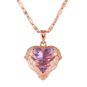 Titanium Steel Necklace with Pendant "Heart of the Sea" Multicolor, Rose Gold - 1 of 4