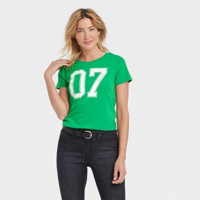 Women's St. Patrick's Day Short Sleeve Graphic T-Shirt - Green