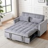 Kumasinova Velvet Futon Sofa Bed,3 in 1 Convertible Sleeper Sofa Bed with Toss Pillows,Pockets,Pull Out Couch for Living Room,Apartment,Office - 2 of 4