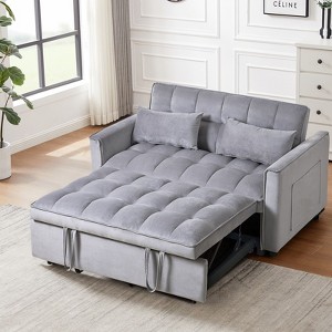 CAVINAS 3 in 1 Convertible Sofa Bed, Modern Modular Sectional Sofa, Adjustable Backrest Couch Bed for Living Room - 1 of 4
