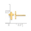 Chisel Stainless Steel Polished Yellow IP-plated Cross Earrings - 4 of 4