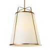 3-Light Modern Fabric Chandelier 16"x 19.7" Trapezoid Farmhouse Pendant Lights - 3 of 4