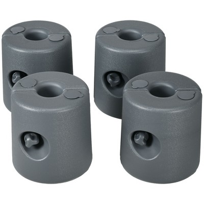 Outsunny Tent Weights Set of 4, HDPE Water or Sand Filled Canopy Weights, 104LBS