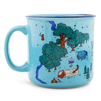 Silver Buffalo Disney Winnie the Pooh Map of the Hundred Acre Wood Ceramic Mug | Holds 20 Ounce