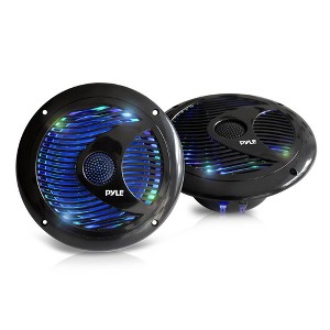 Pyle 6.5" Dual Marine Speaker System - 240W 2-Way Waterproof Audio - 1 of 4