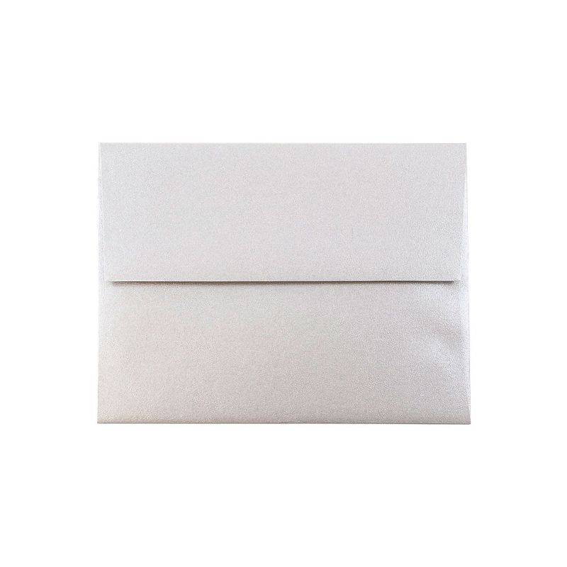 JAM Paper A2 Metallic Invitation Envelopes 4.375 x 5.75 Stardream Silver GCST609, 1 of 5