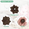 Unique Bargains Artificial Satin Durable Flexible Decorative Mini Ribbon Flowers with Rhinestones 1.2 Inch 100 Pcs - 2 of 4