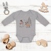 The Juniper Shop Deer Snowman Scene Baby Long Sleeve Bodysuit - 2 of 3