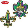 Beistle Jumbo Mardi Gras Cutouts, 24¾", Pack of 2 Multicolored - 2 of 4