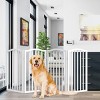 Indoor Pet Gate - 4-Panel Folding Dog Gate for Stairs or Doorways - 73.5x32-Inch Tall Freestanding Pet Fence for Cats and Dogs by PETMAKER (White) - 2 of 4