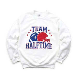 Simply Sage Market Women's Graphic Sweatshirt Team Halftime Distressed - Blue - 1 of 4