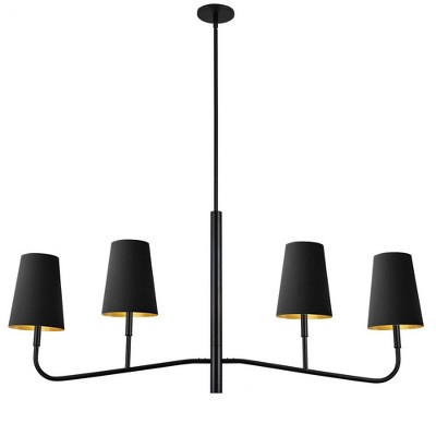 Dainolite Eleanor 4 - Light Chandelier in  Matte Black