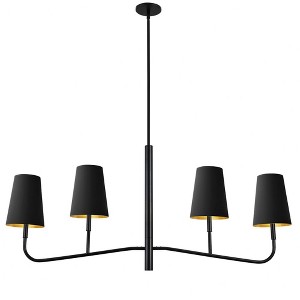 Dainolite Eleanor 4 - Light Chandelier in  Matte Black - 1 of 1