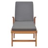 vidaXL Sun Lounger with Cushion Solid Teak Wood Dark Gray - 4 of 4