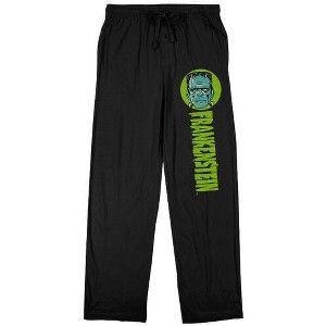 Universal Monsters Frankenstein Character Circle Adult Black Sleep Pajama Pants - 1 of 3