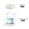 Unique Bargains 6 Pcs Birthday Parties Wedding Clear Tall Cake Box with Ribbon 1 Pc - 3 of 4